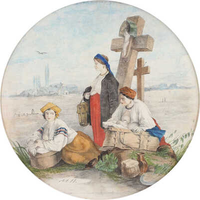 Пырин Михаил Семёнович. Кормление младенцев. Жанровая сцена